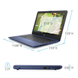 HP Stream 11-ak0010nr, 11" Laptop Intel N4000 (4GB Ram, 32GB SSD) Webcam Bluetooth Wi-Fi Windows 10 - Royal Blue
