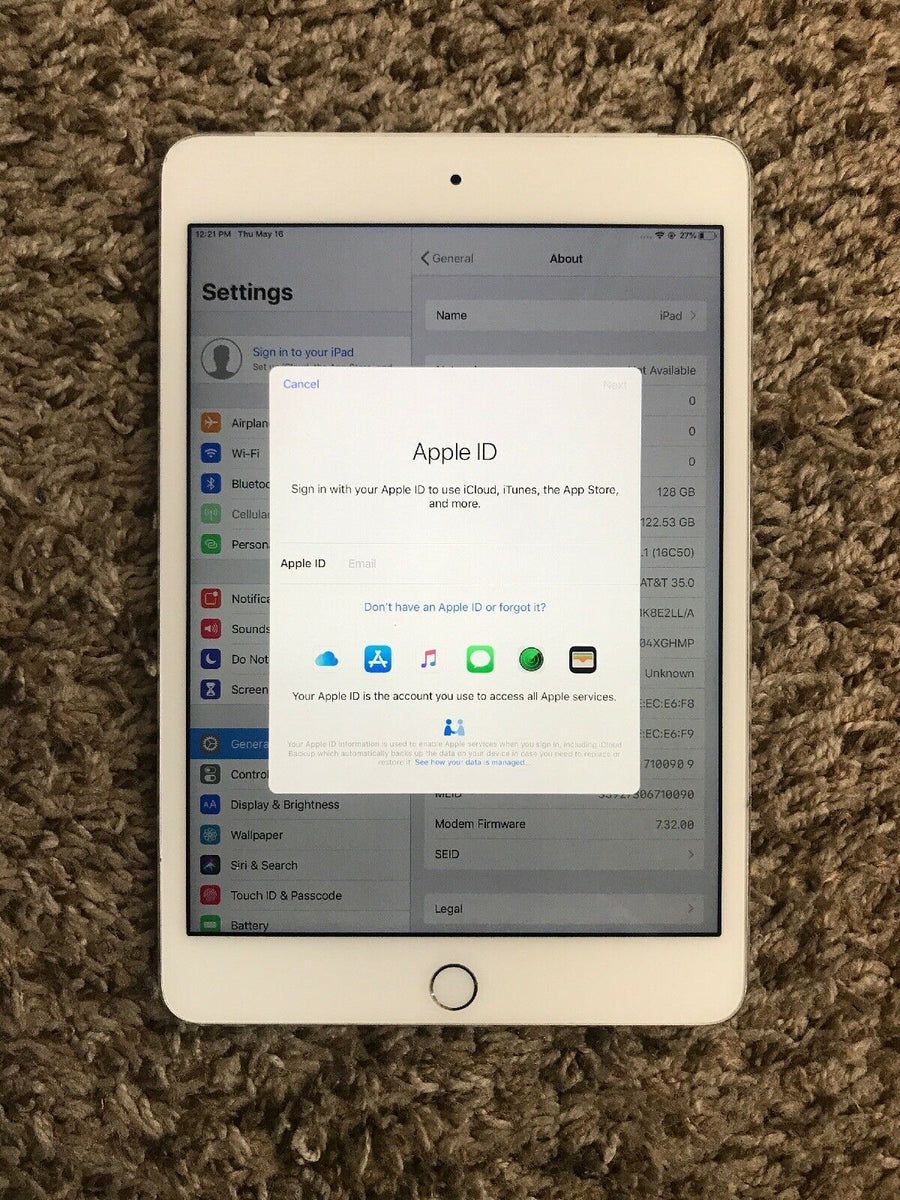 Apple iPad Mini 4 (128GB) 7.9in, Wi-Fi, Retina Touch ID Tablet - iOS 1