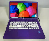 HP Stream Laptop, 14", Intel Celeron N3060 (4GB Ram 32GB eMMC Drive) Windows 10 - Purple