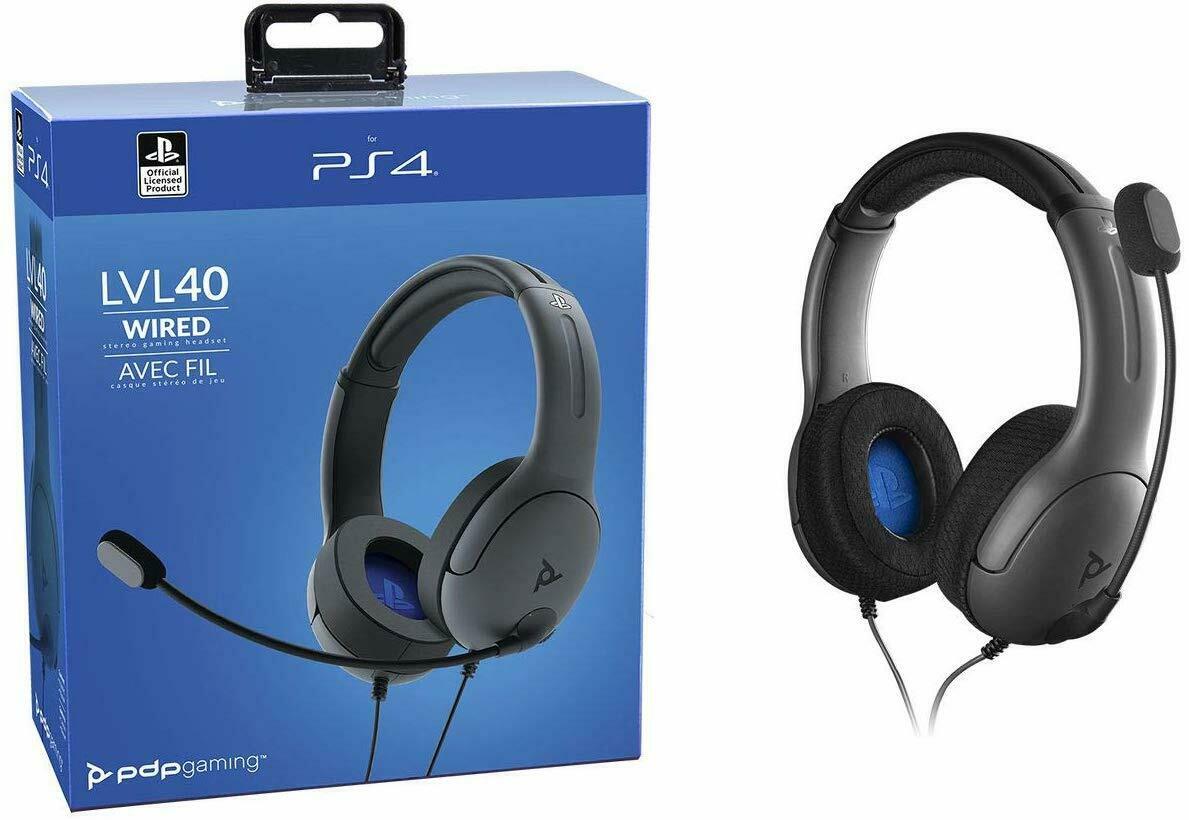 PDP 051-108-NA Gaming LVL40 Wired Stereo Gaming Headset for PS4, w/ Mi