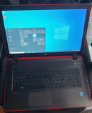 Rare RED HP Pavilion 17.3" Laptop, Intel Core i3 @1.70 GHz (8GB RAM, 1TB HDD) Webcam DVD Windows 10