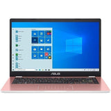 Rose Gold Asus Vivobook E410MA-211 14" Display, 2021 model (4GB RAM, 64GB SSD) Windows 11 Laptop