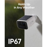 Eufy 2K Solar Security Camera S220 SoloCam Wireless Wi-Fi Outdoor Camera, Night Vision, 1-2 Pack