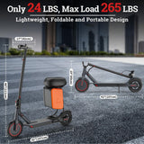 LADPED Electric Scooter with Seat for Adults 31KM/H (15.5mph) E-Scooter Folding Commuter, 350W motor, 187.2WH battery, UL 2272 certified