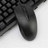 Black USB 2.0 Optical Wired Scroll-Wheel Mouse, For PC, Laptop, Desktop, Notebook