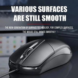 Black USB 2.0 Optical Wired Scroll-Wheel Mouse, For PC, Laptop, Desktop, Notebook