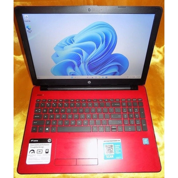 EXCELLENT RED HP 15-bs234wm, 15.6in (4GB RAM, 500GB HD) LAPTOP WEBCAM DVD WIFI
