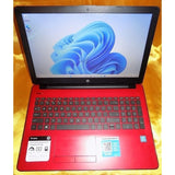 EXCELLENT RED HP 15-bs234wm, 15.6in (4GB RAM, 500GB HD) LAPTOP WEBCAM DVD WIFI