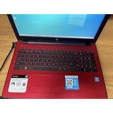 EXCELLENT RED HP 15-bs234wm, 15.6in (4GB RAM, 500GB HD) LAPTOP WEBCAM DVD WIFI