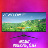ViewGlow 34" Gaming Monitor, 3440x1440 LED, 1ms Response Time, 100Hz Refresh Rate, Computer Monitor Flat BRAND NEW