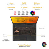 ASUS TUF Gaming A15 15.6" Gaming Laptop AMD Ryzen 7-4800H @ 2.9GHz, 8 Corea (16GB RAM, 256 SSD + 1TB HDD) NVIDIA GEFORCE GTX 1650, RGB KEYBOARD, WINDOWS 11 (FA506I-BQ182T)