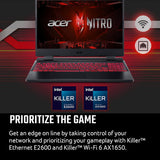 Acer Nitro 5 AN515-58-57Y8 Gaming Laptop,&nbsp;15.6" FHD 144Hz IPS Display, Intel Core i5-12500H (32GB DDR4 RAM, 2TB SSD) NVIDIA GEFORCE RTX 3050 Ti GPU, 144Hz, Backlit, Windows 11