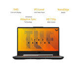 ASUS TUF Gaming A15 15.6" Gaming Laptop AMD Ryzen 7-4800H @ 2.9GHz, 8 Corea (16GB RAM, 256 SSD + 1TB HDD) NVIDIA GEFORCE GTX 1650, RGB KEYBOARD, WINDOWS 11 (FA506I-BQ182T)