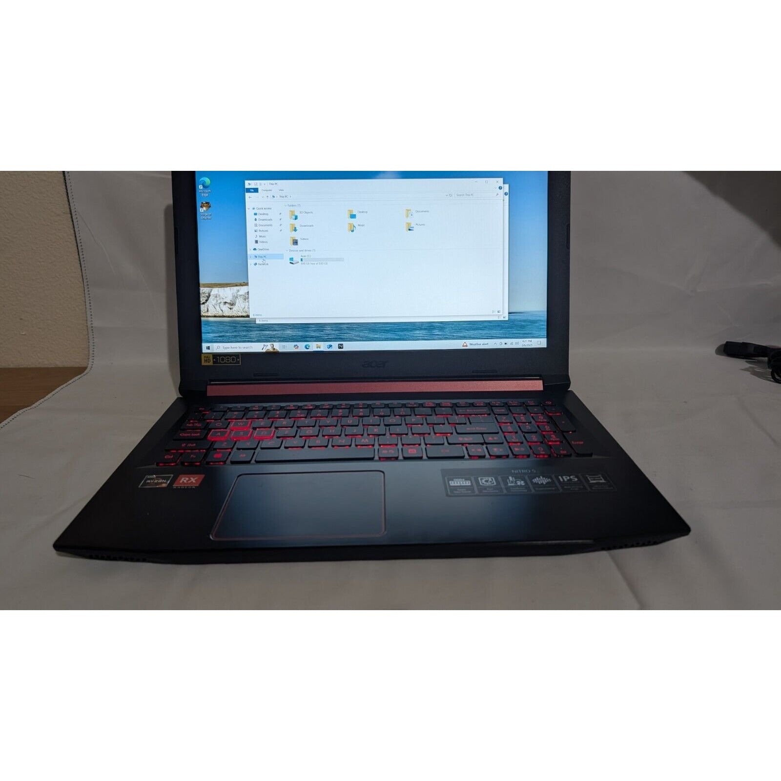Acer Nitro AN515-42-R5ED Gaming Laptop, AMD Ryzen 2500U (up to