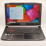 Acer Predator Helios 300 N17C1, G3-571-77QK Core i7-7700HQ @ 2.80 GHz (16GB DDR4 RAM, 256GB SSD + 500GB HDD) NVIDIA GeForce GTX 1060, Backlit Keys, Windows 11