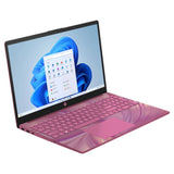 Pink HP 15-fd0104ds 15.6" Touchscreen Laptop, Intel Processor N100 (4GB RAM, 128GB SSD) Backlit Keyboard, Windows 11 Home