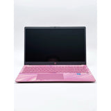 Pink HP 15-fd0104ds 15.6" Touchscreen Laptop, Intel Processor N100 (4GB RAM, 128GB SSD) Backlit Keyboard, Windows 11 Home