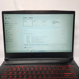 MSI GF63 Thin 11UC-1276US Gaming Laptop, 15.6” Intel Core i5-11400H (16GB DDR4 RAM, 512GB SSD) Nvidia GeForce RTX 3050, Backlit, Windows 11