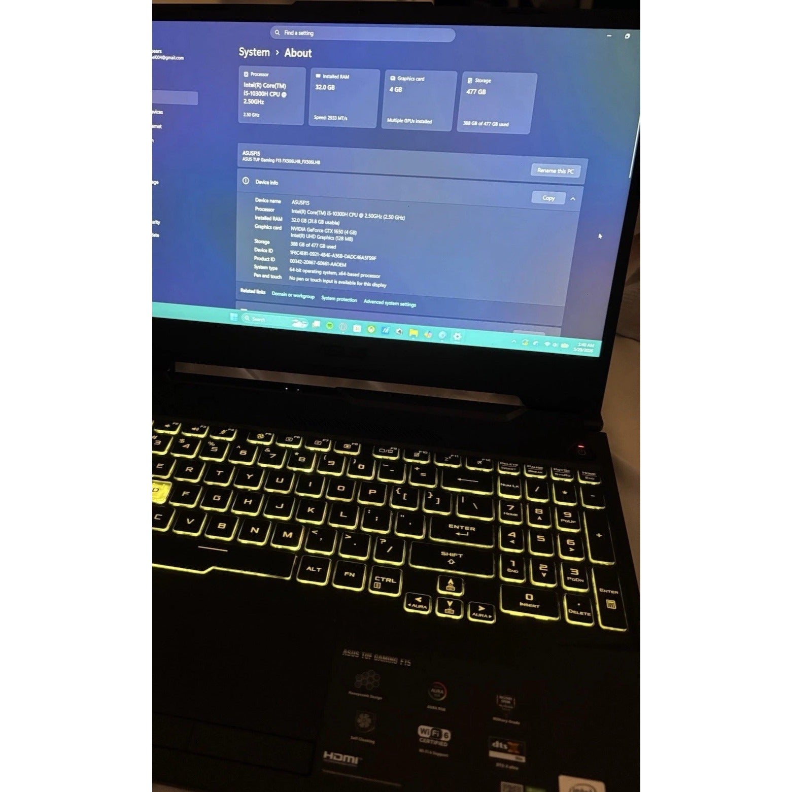 ASUS TUF F15 Gaming Laptop, 15.6