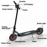 Ladped ADULT ELECTRIC SCOOTER LONG RANGE FOLDING 31KM/H (15.5 MPH) E-SCOOTER URBAN COMMUTER, 25LBS, 350W motor, 187.2Wh lithium battery,  UL 2272