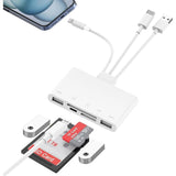 5-in-1 SD Card Reader Memory Card Reader USB 3.0 OTG Adapter For iPhone, iPad