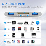 5-in-1 SD Card Reader Memory Card Reader USB 3.0 OTG Adapter For iPhone, iPad