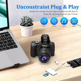 5-in-1 SD Card Reader Memory Card Reader USB 3.0 OTG Adapter For iPhone, iPad