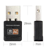 Dual Band 2.4/2.5Ghz AC600 Mbps Wireless USB WiFi Network Adapter 802.11