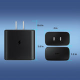45W Fast Wall Charger 6FT Type USB-C Cable For iPhone, Samsung Galaxy