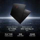 msi GV15 15.6" 144Hz Gaming Laptop Core i5-11 (12GB 256GB NVMe, 500GB ) GTX 1650