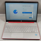 RED HP Laptop 15-EG0067ST 15.6" Pentium Silver N5030 @ 1.1GHz (4GB RAM, 500GB SSD) Windows 11, Webcam