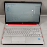 RED HP Laptop 15-EG0067ST 15.6" Pentium Silver N5030 @ 1.1GHz (4GB RAM, 500GB SSD) Windows 11, Webcam