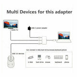 3-in-1 Type USB-C HDMI Charger Cable Adapter USB-C Tablet Phone Device