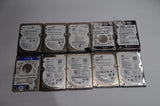 Lot of 10 Mixed Brands 500GB 2.5" SATA HDD Laptop Hard Drives - Tested and Working