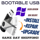 DUAL Windows 10, Windows 11 HOME / PRO Bootable Drive - Plug And Play- Install, Repair, or Upgrade in a 16GB USB Thumb Flash Drive
