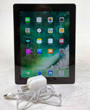 Apple iPad 4th Generation, 9.7in (16GB, 32GB, 64GB, 128GB) Wi-Fi, Retina, Siri - iOS 10 Tablet + Case + Charger