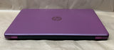 PURPLE HP 15-bs010ds 15.6" Touchscreen Laptop, Intel Pentium N3170 (4GB RAM, 256 SSD) Windows 11, Backlit Keyboard, CD DVD