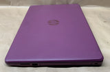 PURPLE HP 15-bs010ds 15.6" Touchscreen Laptop, Intel Pentium N3170 (4GB RAM, 256 SSD) Windows 11, Backlit Keyboard, CD DVD