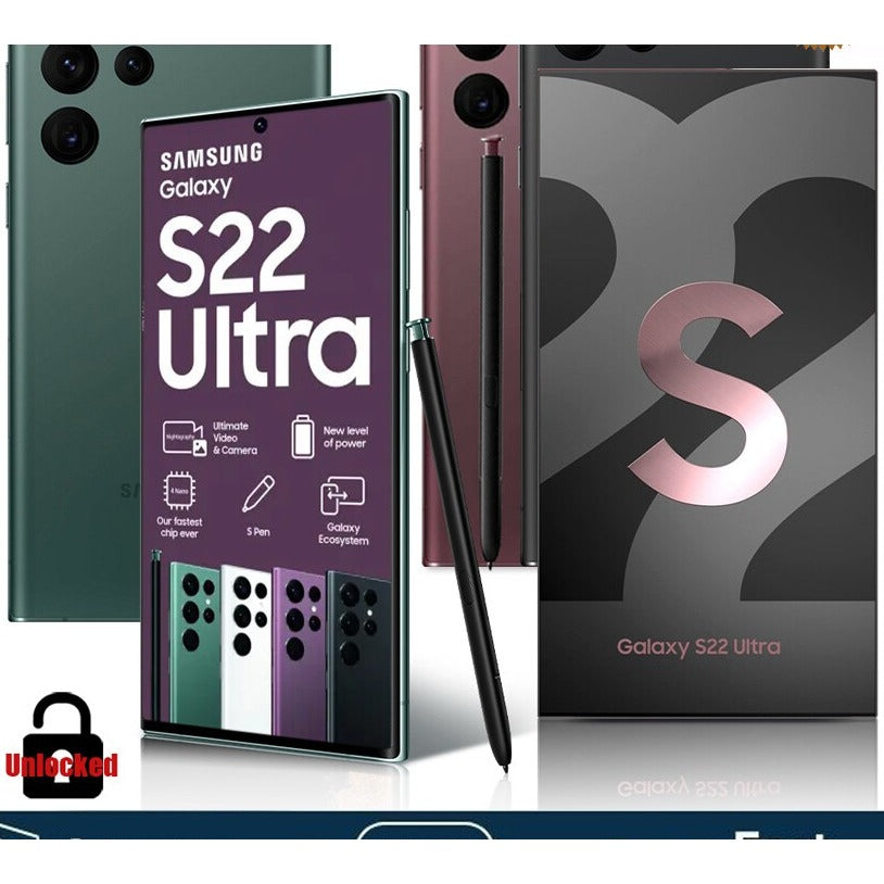 Samsung Galaxy S22 Ultra 5G SM-S908U, 6.8-inch (12GB RAM, 256GB