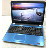 BLUE Dell Inspiron M531R-5535 15.6" Laptop/Notebook, AMD A8-5545M @ 1.7GHz (8GB RAM, 750GB HDD) Windows 10 CD DVD DRIVE