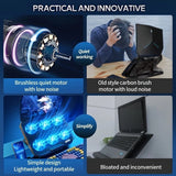 Laptop Cooling Pad with 6 Quiet Fans, 6 Height/ Wind Speed Adjustable 11-17inch - Dual USB Ports