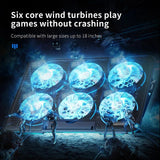 Laptop Cooling Pad with 6 Quiet Fans, 6 Height/ Wind Speed Adjustable 11-17inch - Dual USB Ports