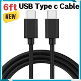 6ft USB-C to USB-C Charger, Type-C, Cable Fast Charging, Strong Wire