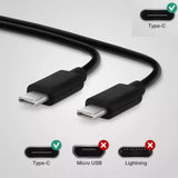 6ft USB-C to USB-C Charger, Type-C, Cable Fast Charging, Strong Wire