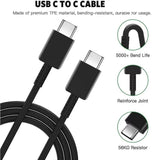 6ft USB-C to USB-C Charger, Type-C, Cable Fast Charging, Strong Wire