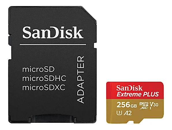 SanDisk Extreme PLUS 256GB microSDXC purchases UHS-I Microsd GOPRO LAPTOPS MOBILE PHONES