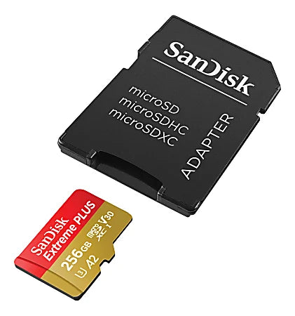 SanDisk Extreme PLUS 256GB microSDXC, U-3 V30, UHS-I MicroSd SanDisk Extreme PLUS 256GB microSDXC, U-3 V30, UHS-I MicroSd