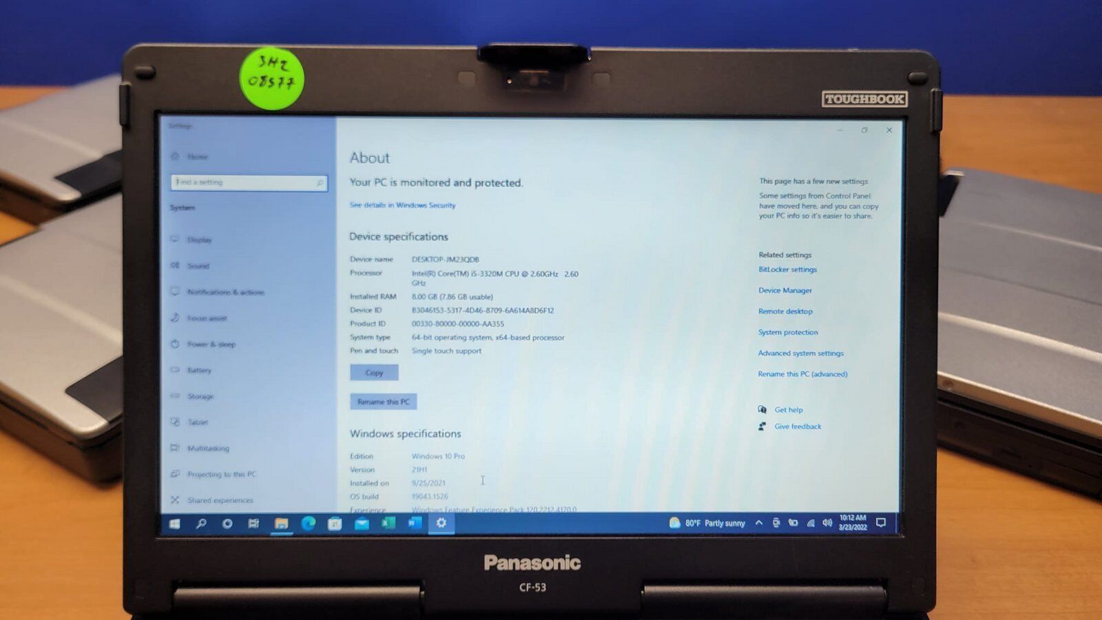 8-314◇Panasonic Win7?/corei5-3320M CF-SX2 CF-SX2J25DS◇