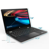 Gateway GWTC116-2BK 11.6" HD Touchscreen Laptop, Intel Celeron N4020 (4GB RAM, 64GB SSD) Windows 10, Black