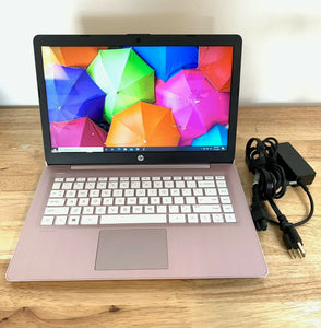 HP Stream Laptop, 14" (4GB Ram 64GB eMMC Drive) Intel Celeron N, Windows 10 - Rose Pink